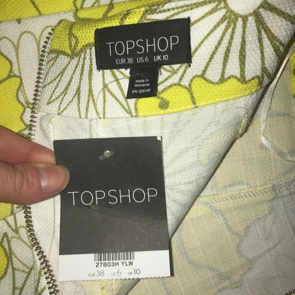 Yellow Floral Skirt NWT - Picture 2 of 2